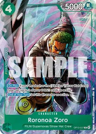 Roronoa Zoro (Premium Card Collection -Best Selection Vol. 6-) (OP13-037) - One Piece Promotion Cards