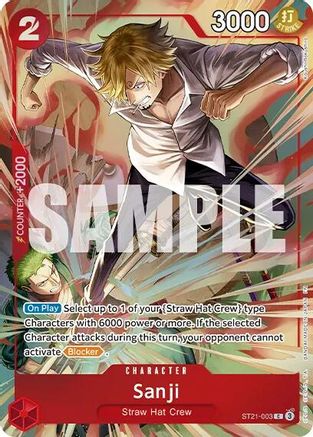 Sanji (Premium Card Collection -Best Selection Vol. 6-) (ST21-003) - One Piece Promotion Cards