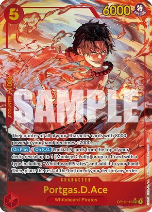 Portgas.D.Ace (118) (Alternate Art) (OP16-118) - The Time of Battle