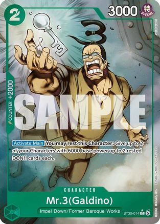 Mr.3(Galdino) (Full Art) (ST30-014) - Starter Deck EX: Luffy & Ace