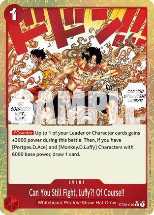 Can You Still Fight, Luffy?! Of Course!! (Parallel) (ST30-016) - Starter Deck EX: Luffy & Ace