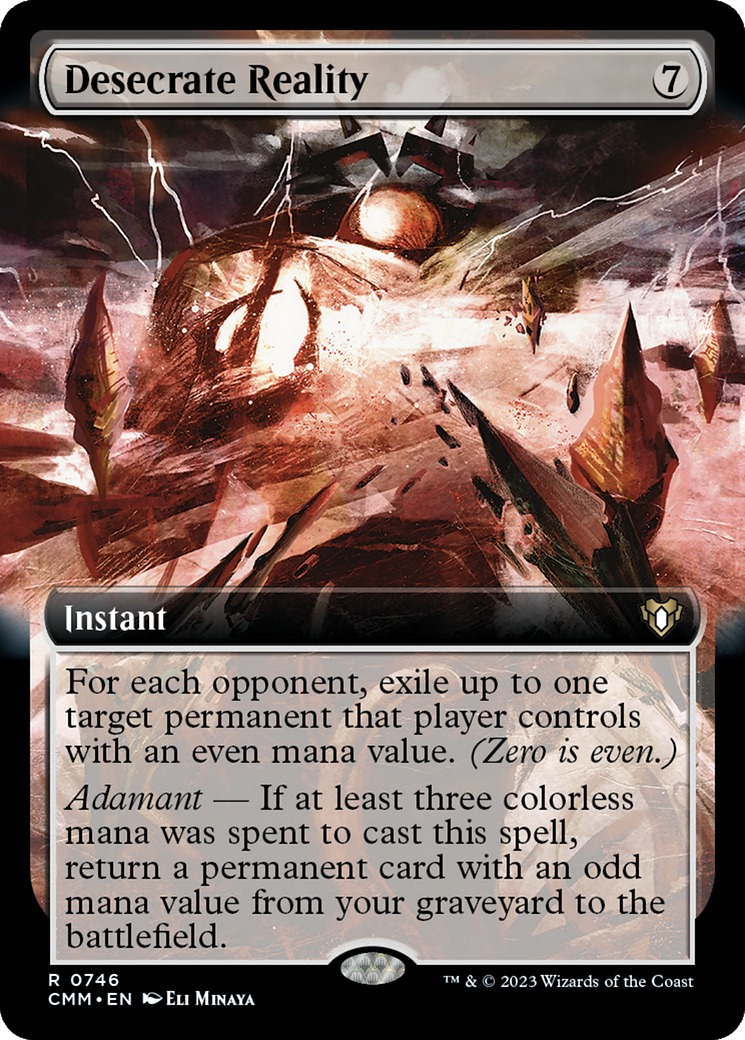 Desecrate Reality (CMM-746) - [Commander Masters]: (Extended Art)