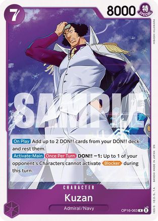 Kuzan (OP16-063) - The Time of Battle