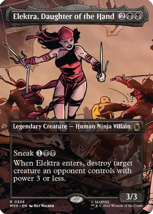 Elektra, Daughter of the Hand (Borderless) (MSH-326) - [Marvel Super Heroes]