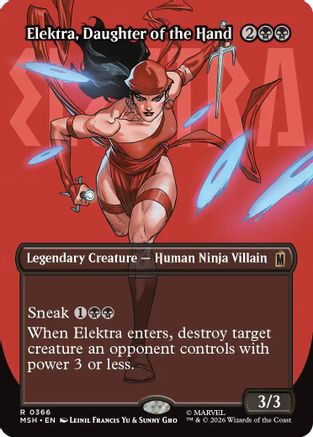 Elektra, Daughter of the Hand (Borderless) (366) (MSH-366) - [Marvel Super Heroes]