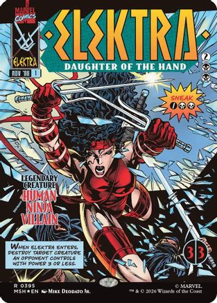 Elektra, Daughter of the Hand (Borderless) (395) (MSH-395) - [Marvel Super Heroes] Foil