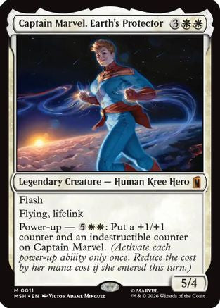 Captain Marvel, Earth's Protector (MSH-011) - [Marvel Super Heroes] Foil