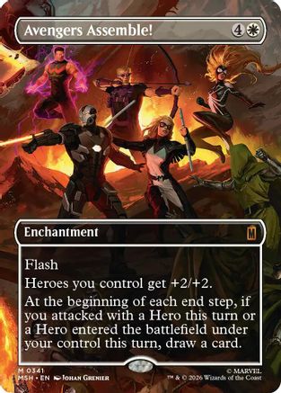 Avengers Assemble! (Borderless) (0341) (MSH-341) - [Marvel Super Heroes] Foil