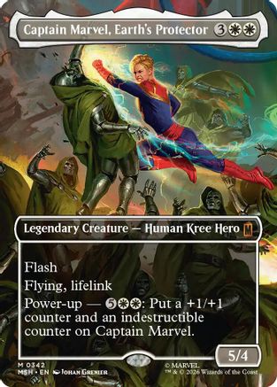Captain Marvel, Earth's Protector (Borderless) (0342) (MSH-342) - [Marvel Super Heroes]