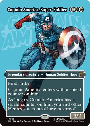 Captain America, Super-Soldier (Borderless) (0352) (MSH-352) - [Marvel Super Heroes] Foil