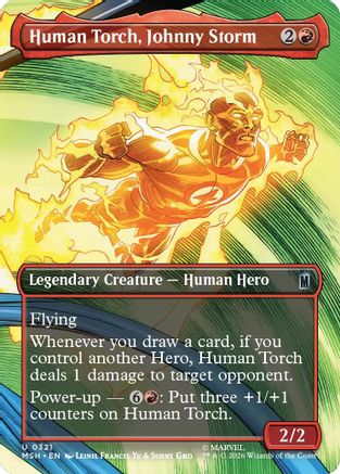 Human Torch, Johnny Storm (Borderless) (MSH-321) - [Marvel Super Heroes] Foil