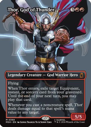 Thor, God of Thunder (Borderless) (0369) (MSH-369) - [Marvel Super Heroes] Foil