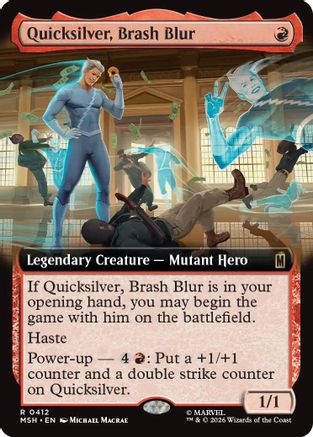 Quicksilver, Brash Blur (Extended Art) (MSH-412) - [Marvel Super Heroes]