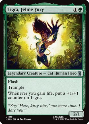 Tigra, Feline Fury (MSH-191) - [Marvel Super Heroes] Foil