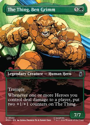 The Thing, Ben Grimm (Borderless) (MSH-322) - [Marvel Super Heroes] Foil