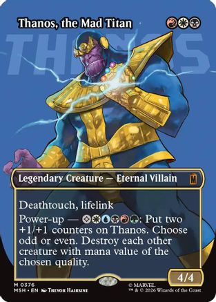 Thanos, the Mad Titan (Borderless) (0367) (MSH-376) - [Marvel Super Heroes] Foil