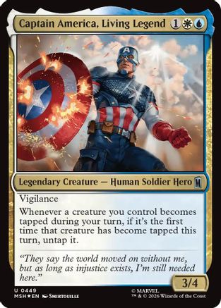 Captain America, Living Legend (Surge Foil) (MSH-449) - [Marvel Super Heroes] Foil