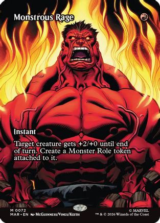 Monstrous Rage (Borderless) (MAR-072) - [Marvel Universe Eternal-Legal] Foil