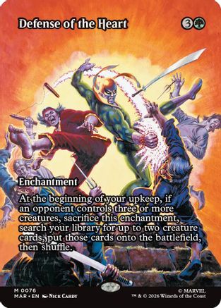Defense of the Heart (Borderless) (MAR-076) - [Marvel Universe Eternal-Legal] Foil