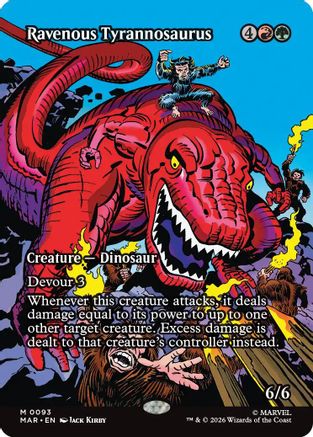 Ravenous Tyrannosaurus (Borderless) (MAR-093) - [Marvel Universe Eternal-Legal] Foil
