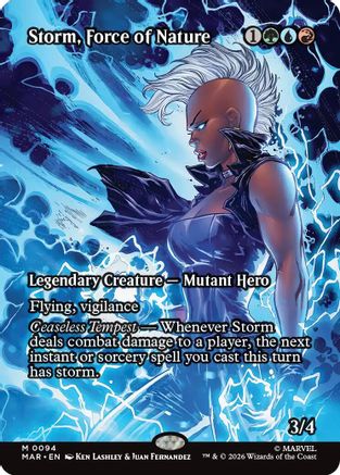 Storm, Force of Nature (Borderless) (MAR-094) - [Marvel Universe Eternal-Legal] Foil