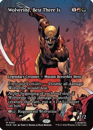 Wolverine, Best There Is (Borderless) (MAR-097) - [Marvel Universe Eternal-Legal] Foil