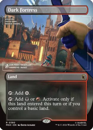 Dark Fortress (Borderless) (MSH-380) - [Marvel Super Heroes] Foil