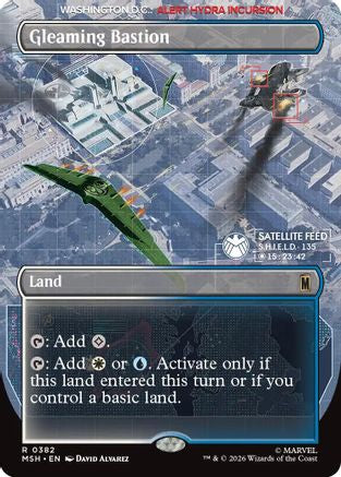 Gleaming Bastion (Borderless) (MSH-382) - [Marvel Super Heroes] Foil