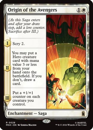 Origin of the Avengers (MSH-028) - [Marvel Super Heroes] Foil
