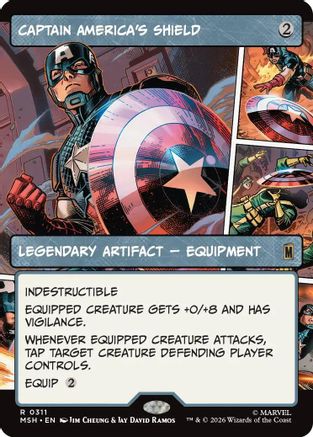 Captain America's Shield (Borderless) (0311) (MSH-311) - [Marvel Super Heroes] Foil