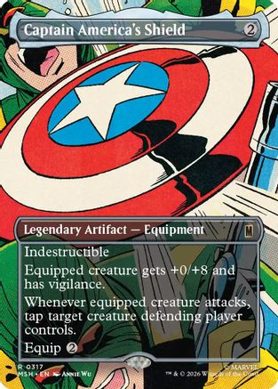Captain America's Shield (Borderless) (0317) (MSH-317) - [Marvel Super Heroes] Foil
