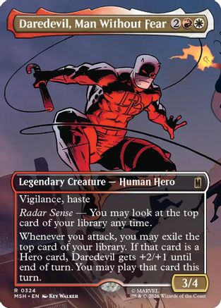 Daredevil, Man Without Fear (Borderless) (0324) (MSH-324) - [Marvel Super Heroes] Foil