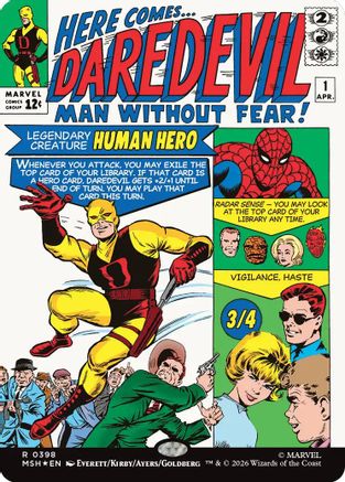 Daredevil, Man Without Fear (Borderless) (0398) (MSH-398) - [Marvel Super Heroes] Foil