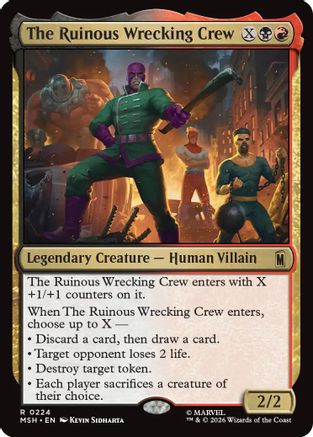 The Ruinous Wrecking Crew (MSH-224) - [Marvel Super Heroes]