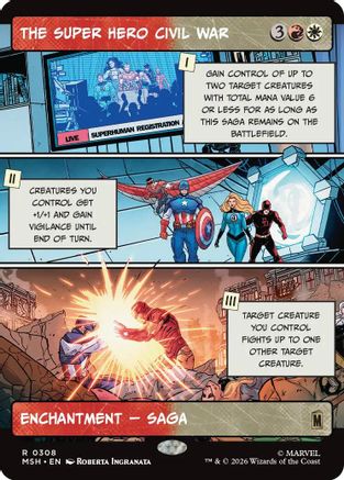 The Super Hero Civil War (Borderless) (MSH-308) - [Marvel Super Heroes] Foil