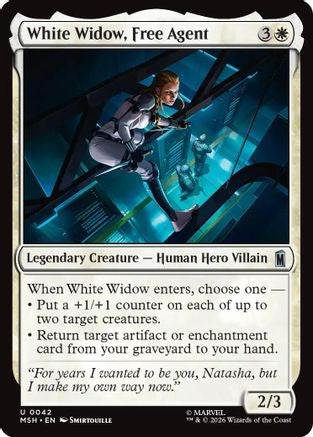 White Widow, Free Agent (MSH-042) - [Marvel Super Heroes] Foil