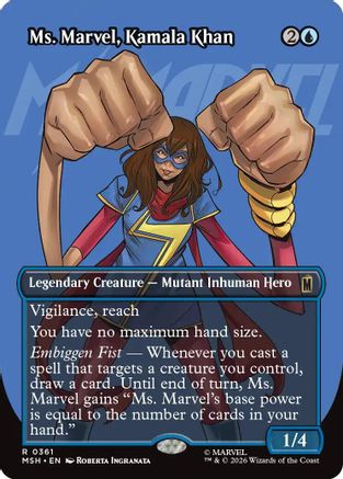 Ms. Marvel, Kamala Khan (Borderless) (MSH-361) - [Marvel Super Heroes] Foil
