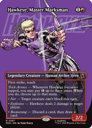 Hawkeye, Master Marksman (Borderless) (MSH-367) - [Marvel Super Heroes] Foil