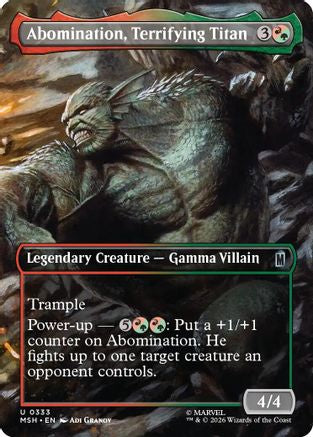 Abomination, Terrifying Titan (Borderless) (MSH-333) - [Marvel Super Heroes]