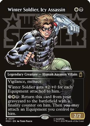 Winter Soldier, Icy Assassin (Borderless) (MSH-377) - [Marvel Super Heroes] Foil