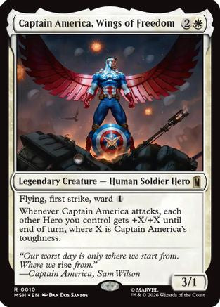 Captain America, Wings of Freedom (MSH-010) - [Marvel Super Heroes] Foil