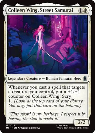 Colleen Wing, Street Samurai (MSH-013) - [Marvel Super Heroes] Foil