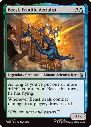 Beast, Erudite Aerialist (MSH-206) - [Marvel Super Heroes]
