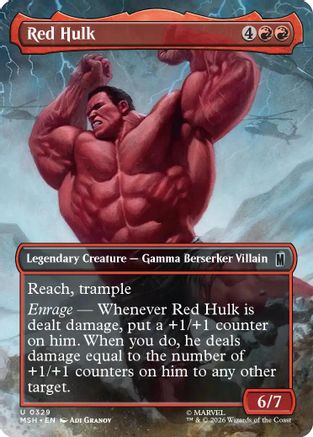 Red Hulk (Borderless) (MSH-329) - [Marvel Super Heroes]