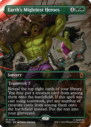 Earth's Mightiest Heroes (Borderless) (MSH-349) - [Marvel Super Heroes] Foil