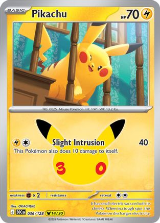 Pikachu (36/128) [ME 30th Celebration] Holofoil