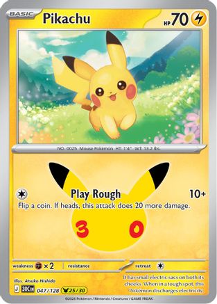 Pikachu (47/128) [ME 30th Celebration] Holofoil