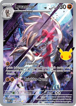 Lycanroc (138) [ME 30th Celebration] Holofoil