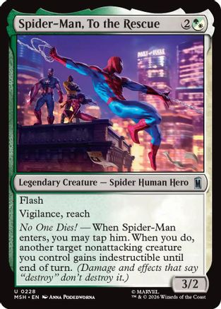Spider-Man, To the Rescue (MSH-228) - [Marvel Super Heroes] Foil