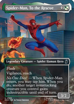 Spider-Man, To the Rescue (Borderless) (MSH-335) - [Marvel Super Heroes]